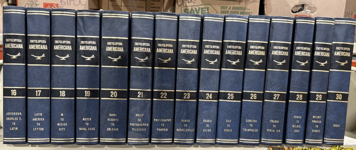 Encyclopedia Americana c. 1971 Complete 30 Volume Set | eBay