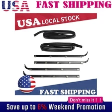 Front Door Window Weatherstrip Kit Felt Window Sweep/Run Channel Weatherstrip