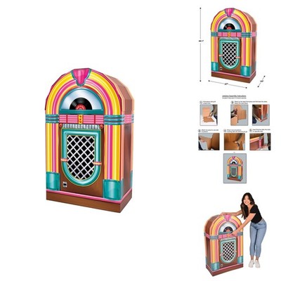 Beistle 56043 3D Cardboard Jukebox Photo Prop 50s Party Decor 3'8.5'' x 27''