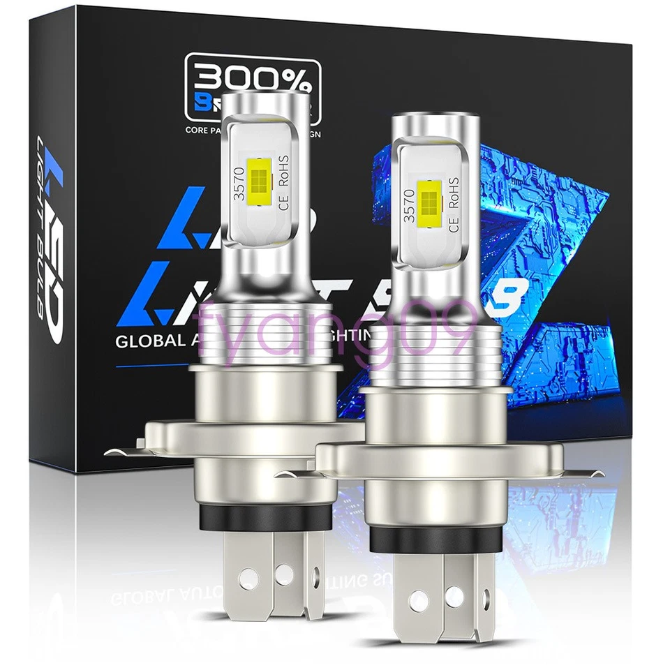 2X H4 Led Xenon Lamp White 6000K Car High Low Beam Headlight Superbright Bulb - Image 2 of 4