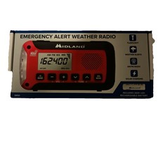 MIDLAND EMERGENCY ALERT WEATHER RADIO, BATTERY, CRANK,USB ER50! NEW! SHIPS FREE!