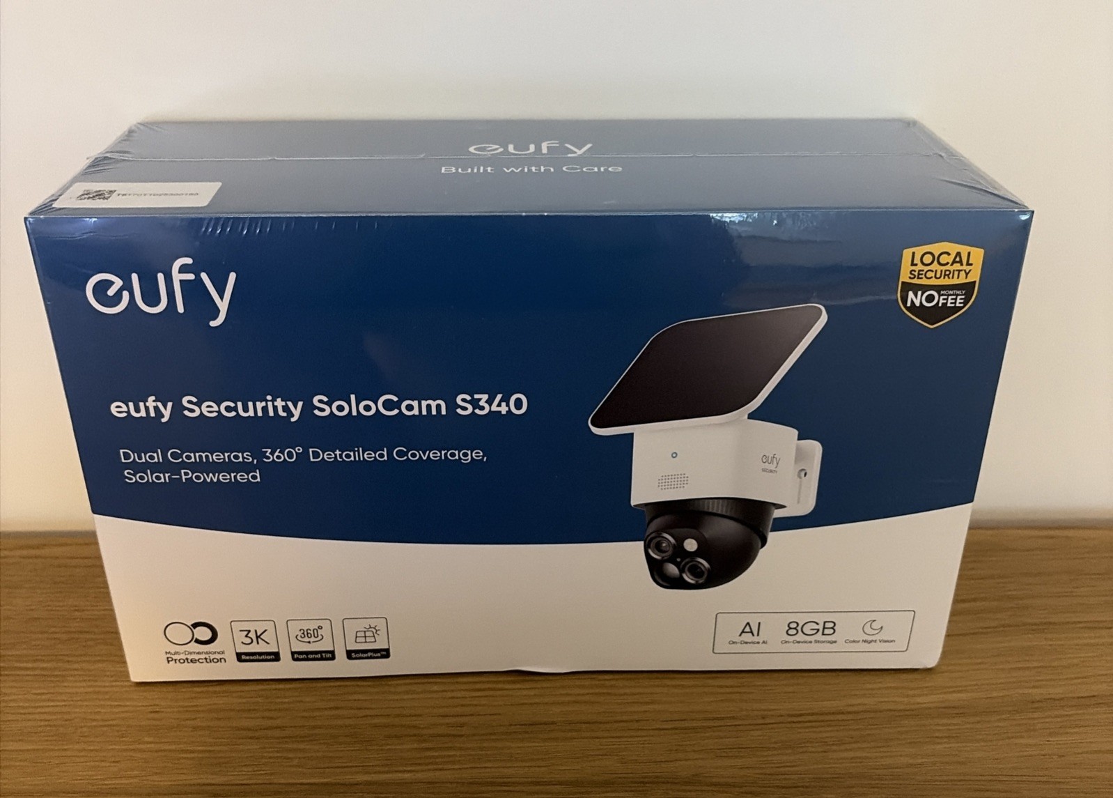 Eufy Security SoloCam S340 (T81703W1) Wireless Outdoor Solar Powered Camera