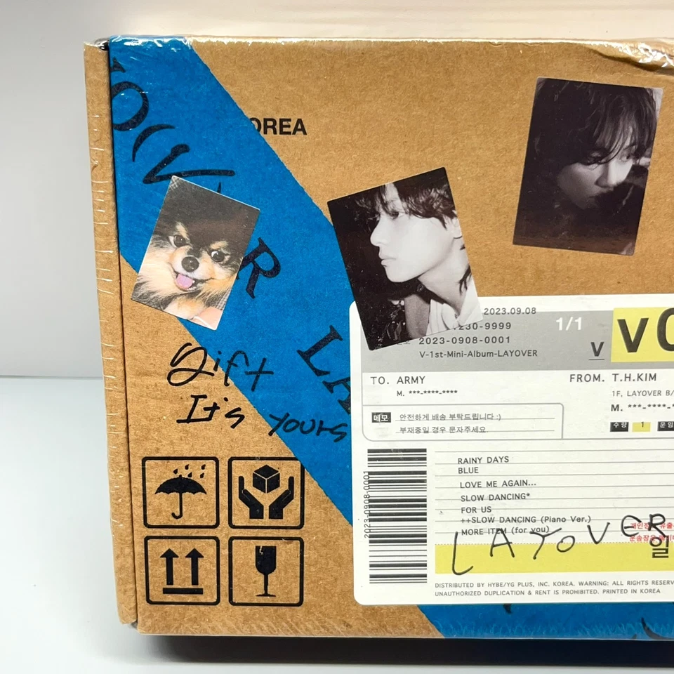 NEW Layover V Kim Taehyung of BTS CD Box Blue V2 1st Solo Mini Album Korea K-Pop Foto 3 de 4