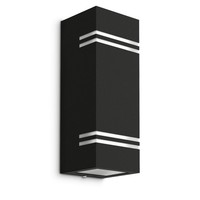 AußEn Wandleuchte JOVO-L Up & Down Schwarz IP44 Inkl. 2X GU10 Led 3W Neutralweiß