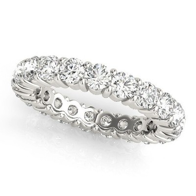 DE/VS 1 kt im Labor gezüchteter Diamant Ehering voller Ewigkeitsring Weißgold UK punziert