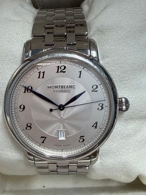 Montblanc 117324 Automatic Watch Silver Box And Manual Included Stylish men's wa