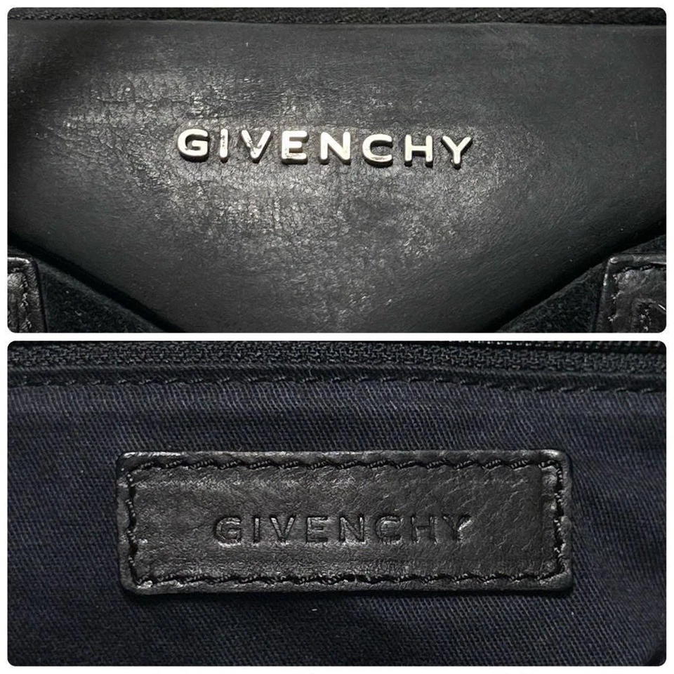 GIVENCHY Antigona Bolso de Mano Mediano Cuero Negro Gamuza Bolso de Hombro 2 Vías Foto 4 de 4