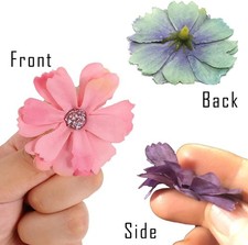 120 Pcs Silk Flowers Faux Flower Heads Craft Flowers 12 Colors Artificial Sma...