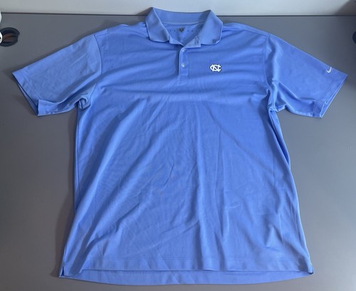 Nike Golf University Of North Carolina Tar Heels Blue Polo Shirt Mens XL