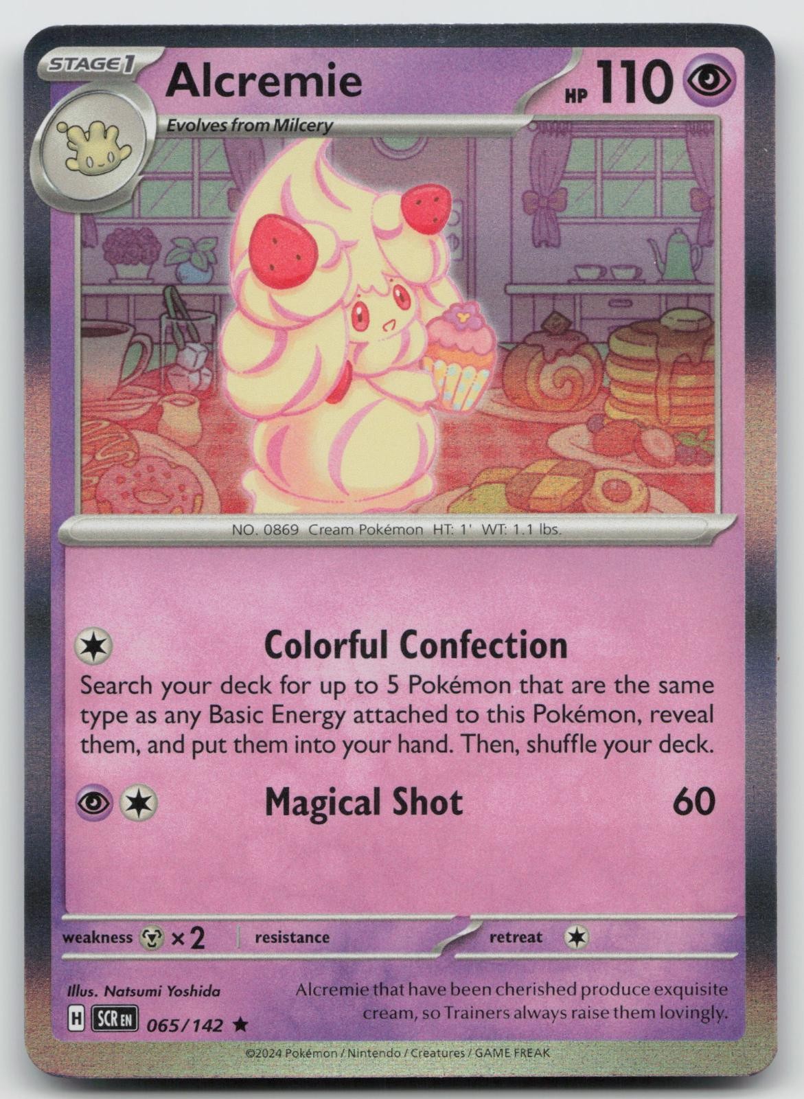 Alcremie 65/142 Rare Stellar Crown Pokemon Holo Near Mint