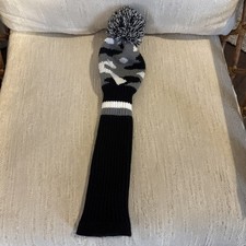 Scott Edwards Pom-Pom Driver Headcover Head Cover Excellent Black Camo