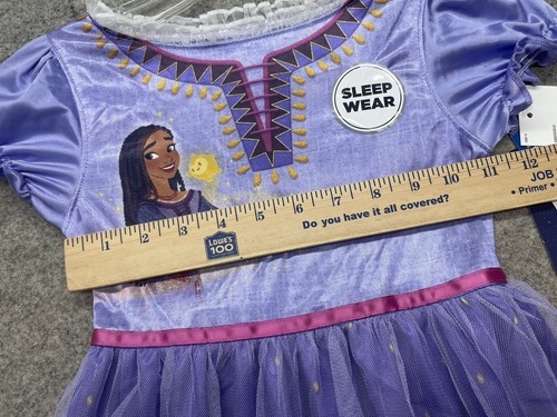 Disney Wish Pajama Dress Size 6 Flame Resistant Purple Pjs NWT - Picture 6 of 11