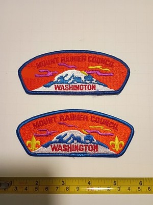 mount rainier council CSP Shoulder Patch Merged 1993 BSA Lot Of 2