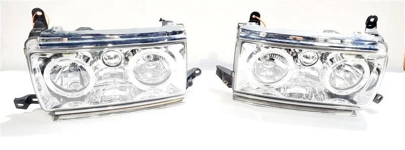 Par de faros halo de repuesto para Toyota Landcruiser 1991 1992 1993 1994 Foto 2 de 4