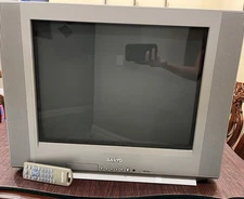 Sanyo 20” Retro Gaming Television DS20424 Flat CRT TV W/ Remote & S Video Rare