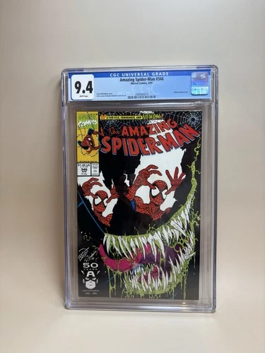 Amazing Spider Man 346 CGC 9.4 Venom Cover Marvel Comic 1991 Classic Spidey