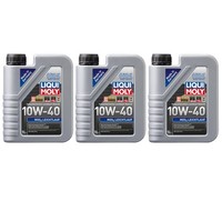 3X 1 Liter Liqui Moly 1091 Mos2 Leichtlauf 10W-40 ÖL MotoröL
