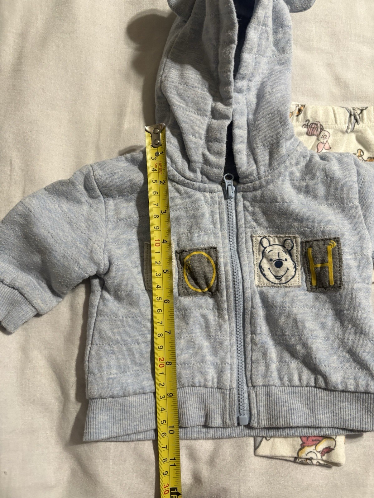Winnie the Pooh Disney Parks Baby Outfit Set Pants Hoodie With Ears Sz 3 Months