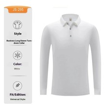 Men's and Women's Long-sleeved Polo Shirts Spring and Autumn Business High-end B