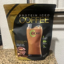 Chike High Protein Iced Coffee Chocolate Caramel Latte 14.8 Oz New! Exp 04/2027