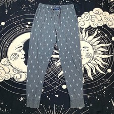 Polo Ralph Lauren Pajama Pant Men's S Gray Cotton Jogger Tapered Sleepwear Pony