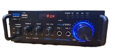 Pyle PDA29BU Bluetooth Mini Stereo Amplifier USB SD FM Radio 2 Mic Karaoke Home