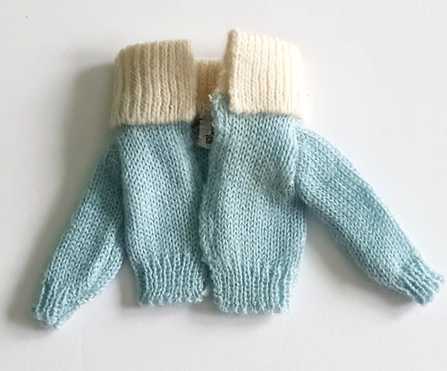 Vintage Barbie Fashion PAK Light Blue Cardigan Sweater Mood for Music * JAPAN