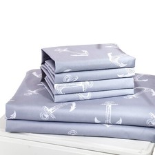 Virah Bella - Weigh Anchor (Grey) - 4-Piece Sheet Set