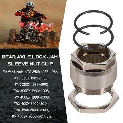 2x Rear Axle Nut W/Pin Honda Sportrax TRX90 2001-05 /TRX90EX 08