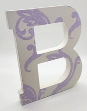 Hand Stamped Wooden Letter B