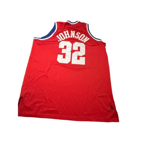 Vintage Mitchell Ness NBA All Star Jersey 32 Magic Johnson Red White Blue - Picture 5 of 5