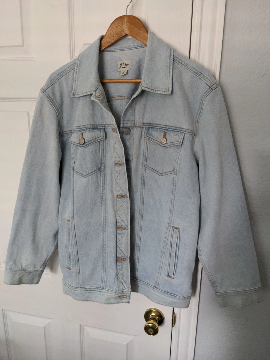 J crew oversized denim best sale jacket