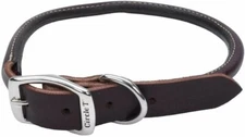 Circle T Latigo Leather Round Dog Collar Brown (Size Options)*