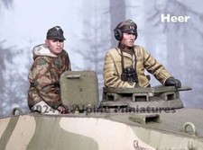 ALPINE MINIATURES 1:35 SET 35317 WWII GERMAN PANZER CREW SET 2FIGURES/4HEADS 