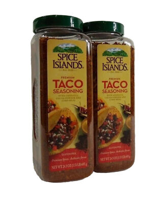 X2- Spice Islands Premium Taco Seasoning Mix, 24.5oz Pack SEALED FRESH-EXP-2029