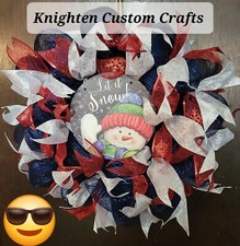 Let It Snow Snowman Wreath