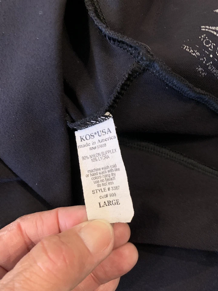Pantalones KOS USA Negros Plegable Cintura Bootcut Pierna Yoga Fitness Talla L Foto 4 de 4