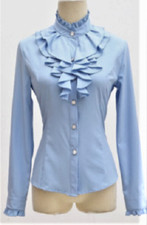 LEAD REIN/ EVENING PERFORMANCE BLOUSE - BLUE - VARIOUS SIZES