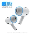 Foam Masters Memory Foam Ear Tips for Apple AirPods Pro Replacement Earbuds GRY