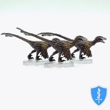 Deinonychus x3 - Bigby Presents Glory of Giants #21 D&D Icons Realms Dinosaur