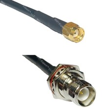 RFC240UF RP-SMA MALE to RP-TNC FEMALE BULKHEAD RF Cable FAST-SHIP LOT
