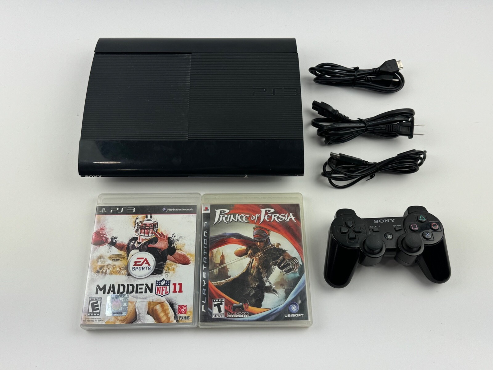 Sony PlayStation 3 PS3 Super Slim Console Black 250GB CECH4001B Bundle