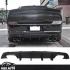 Fits 12-14 Dodge Charger SRT8 Quad Exhaust Rear Bumper Lip Diffuser Unpainted PP