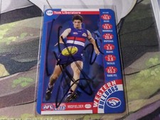 2013 Select Tom Liberatore HAND Signed AFL Trading Card #119 Western Bulldogs C2