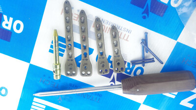 Pediatric LCP Plates 90 degree 3-6 holes & 3.5mm screws (36 Pcs) Titanium G 5