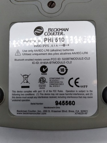  Beckman Coulter PHI510 PH Benchtop Meter  - Picture 3 of 5