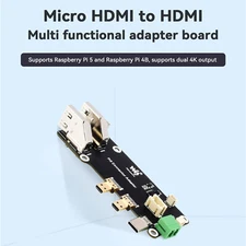 Raspberry Pi Multi-Function Expansion Board HDMI Dual 4K Output With Pi5/Pi4B