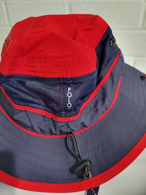 POLO RALPH LAUREN Hi-Tech Red Blue Booney Hat Bucket S/M Multi | eBay