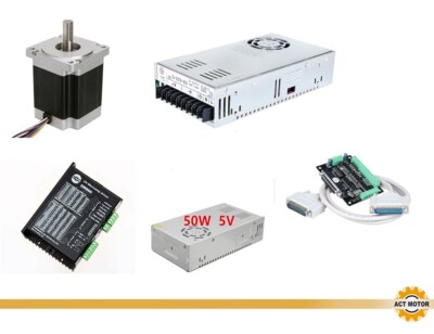8LEADS]1Axis  Nema34Stepper motor 10.78N=1526OZ  Φ14mm 2.8A  &driver DM860 cnc