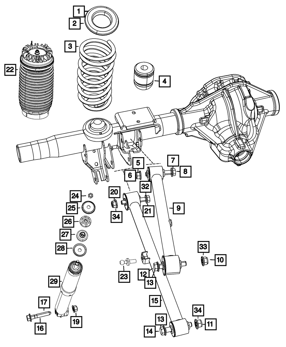 Suspension Shock Absorber-Big Horn, VIN: M, 4WD Mopar fits 19-22  
